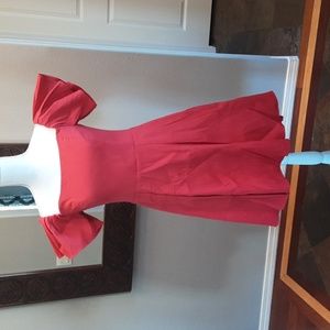 Nwt Halston heritage red off shoulders party dress prom tolo dance